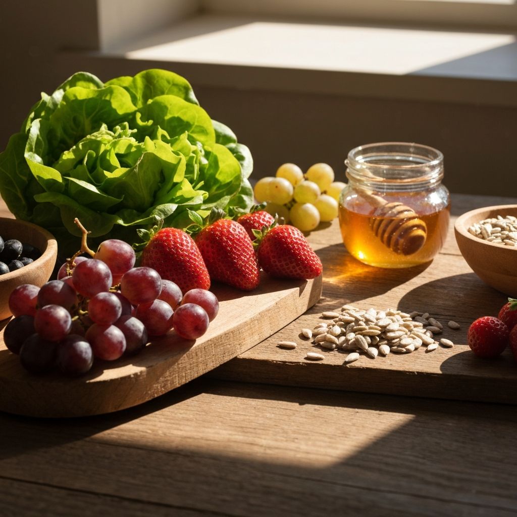 Φυσικά συστατικά και φρέσκα λαχανικά σε φυσικό φως